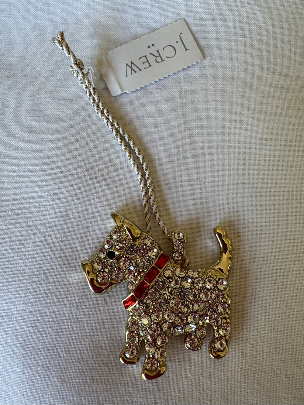J. Crew Westie Charm / Bag Charm / Keychain Adorable NWT